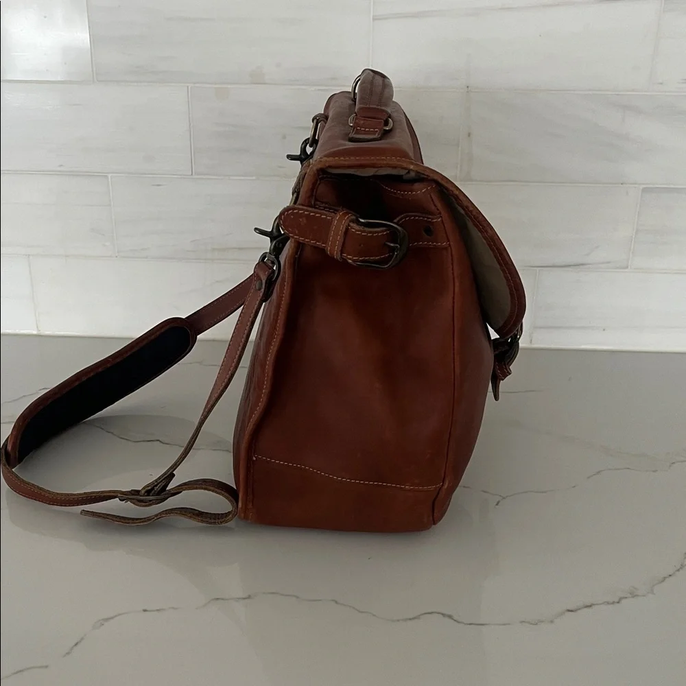 Korchmar Vintage Leather Messenger Bag Briefcase